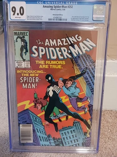 Amazing Spider-Man #252 CGC 9.0 Newsstand - Debut of Spider-Man's Black suit