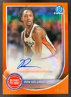Ron Holland II 2025-26 Bowman Chrome Auto Orange Refractor Pistons /25