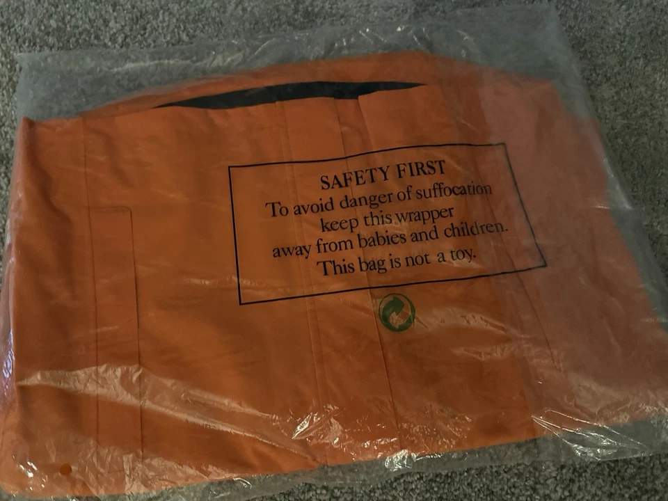 Just Eat Waterproof Delivery Jacket Summer SS/22 DTK UCL Small Orange - Image 2 of 4