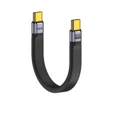 Short USB 3.1 5inch Flat FPC Gen 2 USB-A Cable for External SSD, Black