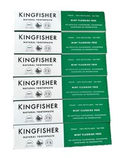 6 X Kingfisher Natural Mint Fluoride Free Toothpaste 100ml 44.98 per litre