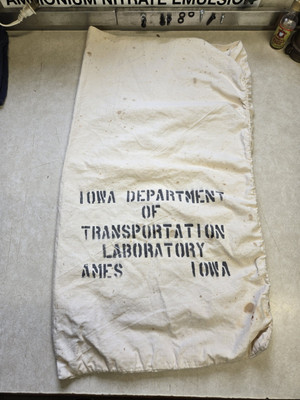 Vintage Iowa Department Of Transportation Laboratory Cloth Bag Ames, Iowa DOT