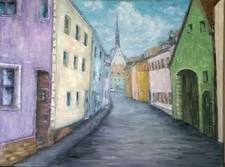 Original Ölbild, 60x80, Landschaft, Abstrakt, Amberg