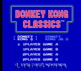 Donkey Kong Classics - 2 Games In 1 - NES Nintendo