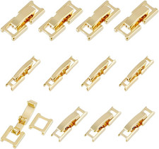 12Pcs Fold over Jewelry Clasp 3 Sizes Jewelry Extender Clasps 24K