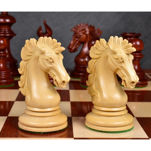 Alexandria Luxury Staunton Bud Rosewood Chess Pieces 23" Board & Storage Box - Picture 3 of 8