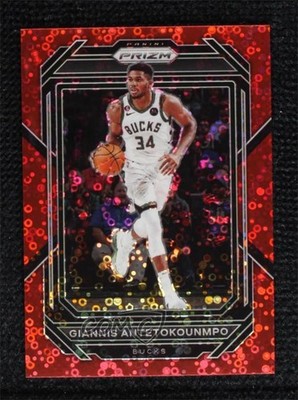 2022-23 Panini Prizm Fast Break Red Prizm 79/100 Giannis Antetokounmpo #96 hs9