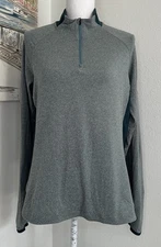 REI Co-op Teal Blue Heather Active Pursuits 1/4 Quarter Zip Stretch Top | XL