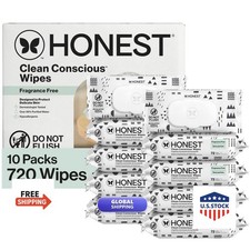 The Honest Company Pattern Play Baby Wipes 720 Count