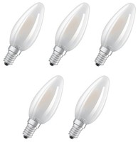 5X Osram Superstar LED Kerze E14 5W = 40W Warmweiß Dimmbar Eek:G Spektrum A-G)