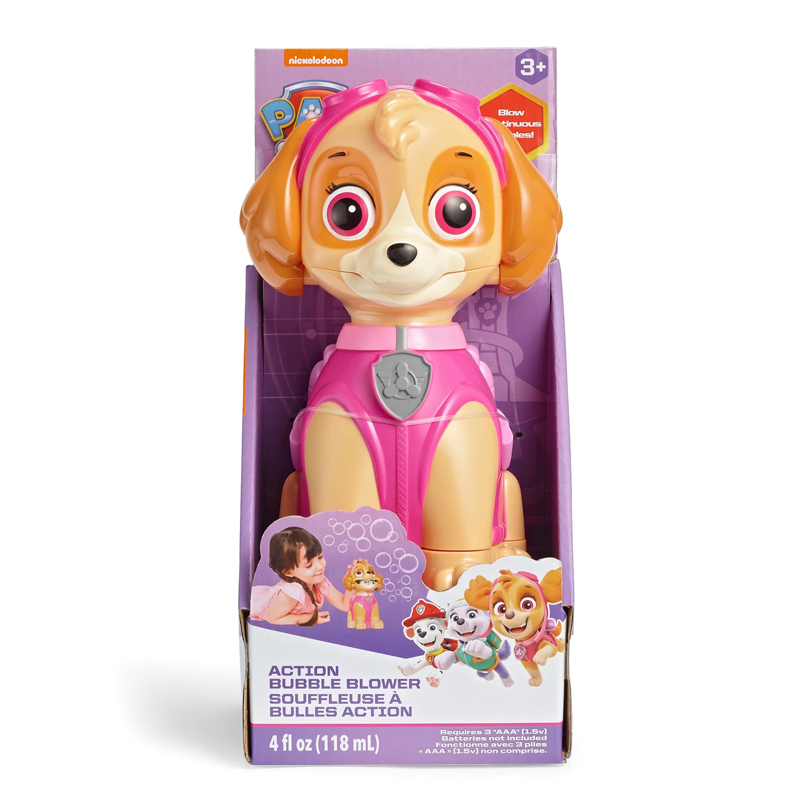 Nickelodeon Little Kids Paw Patrol Skye Action Bubble Blower and Includes Bubble