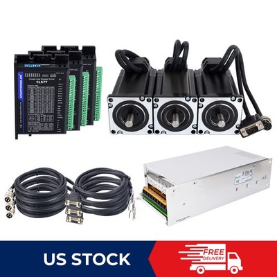 STEPPERONLINE 3Axis Nema 24 4Nm Closed Loop Stepper Motor Servo Driver CL57T Kit