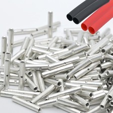100PCS 26-22 Gauge Non Insulated Butt Connectors 26-22 AWG Uninsulated Butt S...