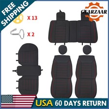 For Toyota RAV4 Front+Rear Car Seat Covers 5-Seats Protector Leather Full NEW