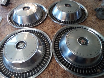 1970 70 AMC Ambassador Hubcap Rim Wheel Cover Hub Cap 14'' OEM USED 119 SET 4