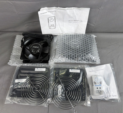 Dual-Fan Cooling System 4'' with Pfannenberg Thermostat, Home Theater AV Cabinet