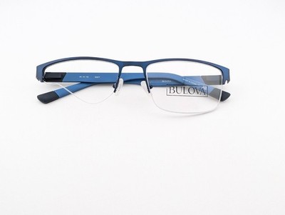 Bulova Eyeglasses, Frames Only, Fallbrook Navy, 55-18-140, Metal