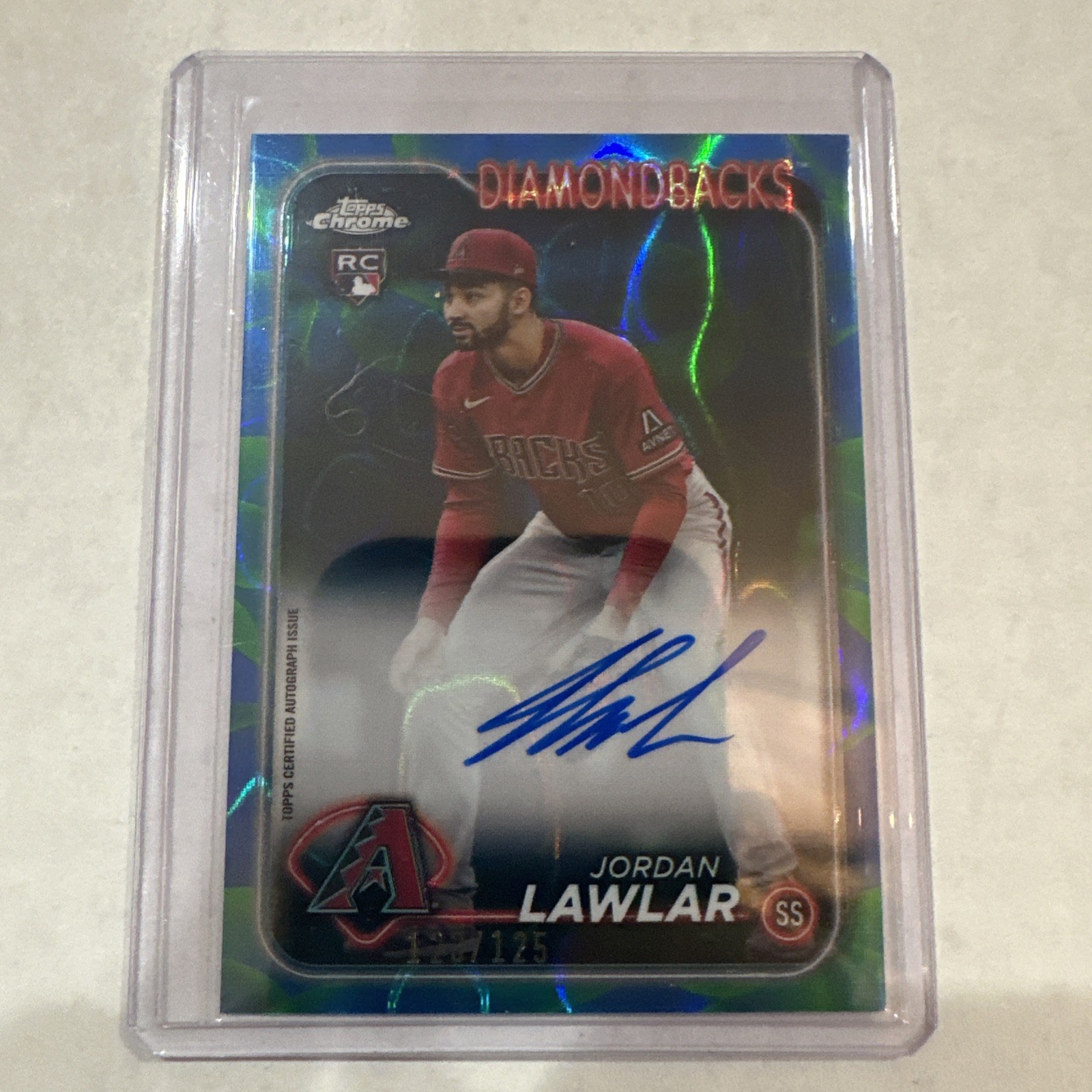 2024 TOPPS CHROME UPDATE CHROME AUTO #RAJLA JORDAN LAWLAR RC 123/125 AUTO