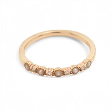 aget Pearl diamond Ring K10(YG) 0.8g 0.02