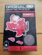 BNIB PEANUTS 3D Crystal Puzzle Snoopy Red Plane 39 Piece Puzzle BEPUZZLED