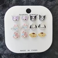 6x Set of Sanrio Hello Kitty  Friends Kuromi Earrings
