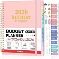 2026 Budget Planner - Monthly Budget Book from JAN 2026 - DEC 2026 with Expense