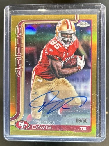 2025 Topps Chrome Vernon Davis Gold Refractor (RAW)