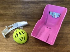 Volta Carry Me Bicycle Seat w/ Helmet for 18”Dolls,  Attach to Any Bike, New OOB