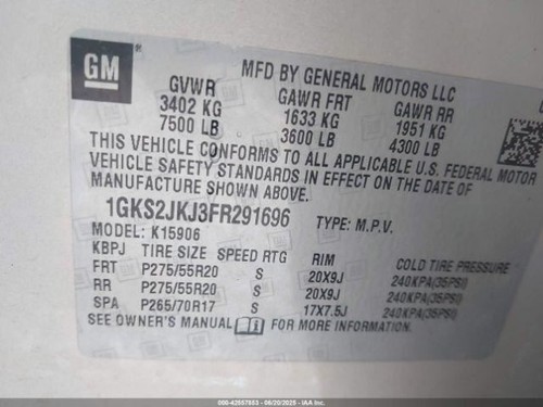 2015 GMC Yukon XL Climate Control Dash Mounted Used Part 655-02672 - Picture 2 of 14