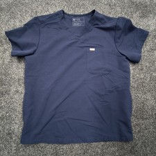 Figs Technical Collection Scrub Top Navy Blue Women  s Size Large A1 