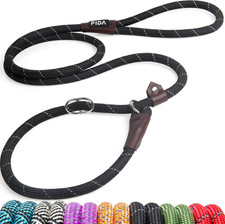 Reflective Heavy Duty 6FT Slip Lead Dog Leash for Large Dogs - Comfortable Desig