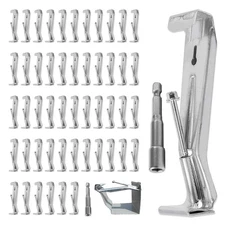 50-Pack Hidden Gutter Hangers 5 Inch with Pres-Inserted Quick Screw