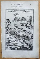 Greece Islands Schiro Negroponte - Original Print Mallet - 1683