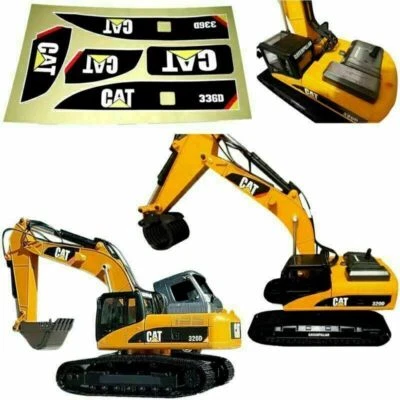 Kit de pegatinas CAT 1/14 para excavadora RC Huina 580 1580 TR-211m 23 canales