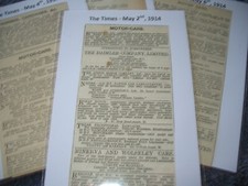 Original 1914 WWI Times Zeitungsartikel - Autos zu verkaufen Anzeigen (#153)