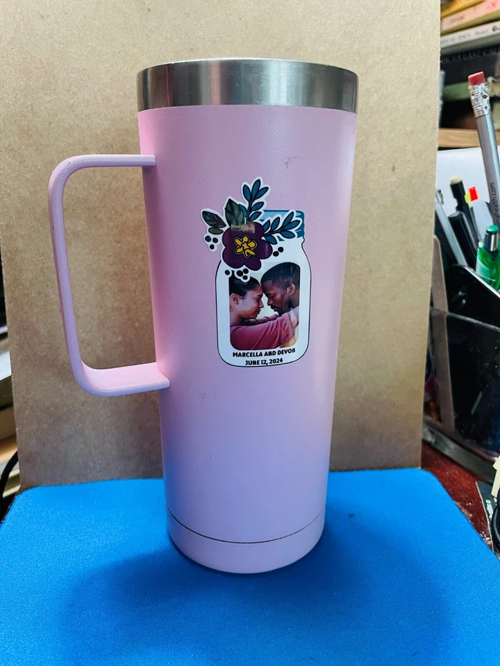 Pegatinas de boda tarro de masón - Juego de 25 Foto 3 de 3