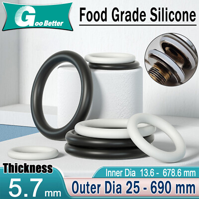 Food Grade O-ring inner Ø 25 - 690mm x Cord thickness 5.7 mm sealing ring 0 ring