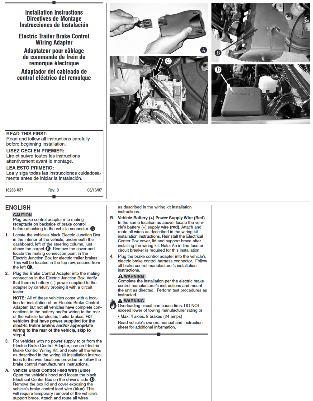 Trailer Brake Control for 9902 Silverado 1500 2500 3500 Wiring Module
