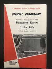 7.9.1968. Doncaster Rovers v Exeter City (Div 4).