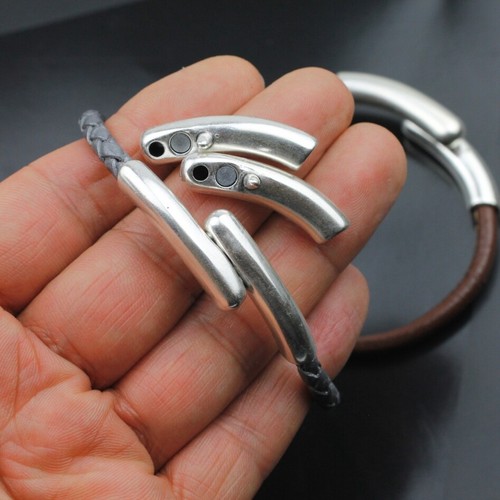 Magnetverschluss Silber Metall DIY Schmuck Armband basteln Zubehör - Picture 3 of 6