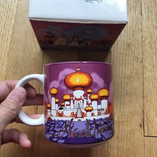 Vintage NEU IM KARTON Mint Walt Disney ALADDIN 1996 Keramiktasse Tasse 12 Unzen Sammlerstück - Bild 7 von 12