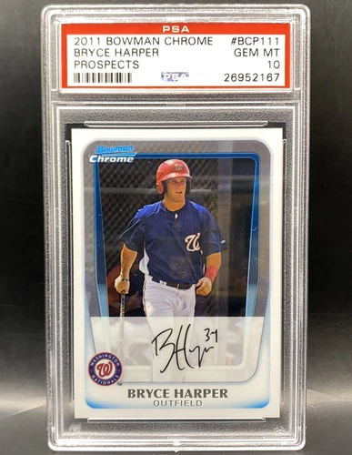 2011 Bowman Chrome Prospects Bryce Harper #BCP111 PSA 10 GEM MINT Rookie RC