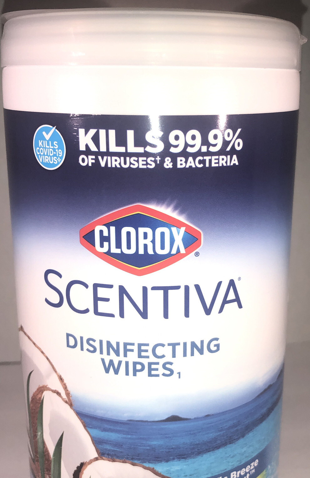 New Clorox Scentiva MultiUse Wipes Pacific Breeze & Coconut 75ctSHIPS