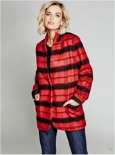 Marciano Coat Jacket Janica Red Plaid Stylish Size L, Large $ 178 - Worn, Hot !