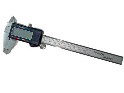 EDELSTAHL BACKE 150mm / 6 ZOLL DIGITAL MESSSCHIEBER MESSSCHIEBER mit Ersatzakku