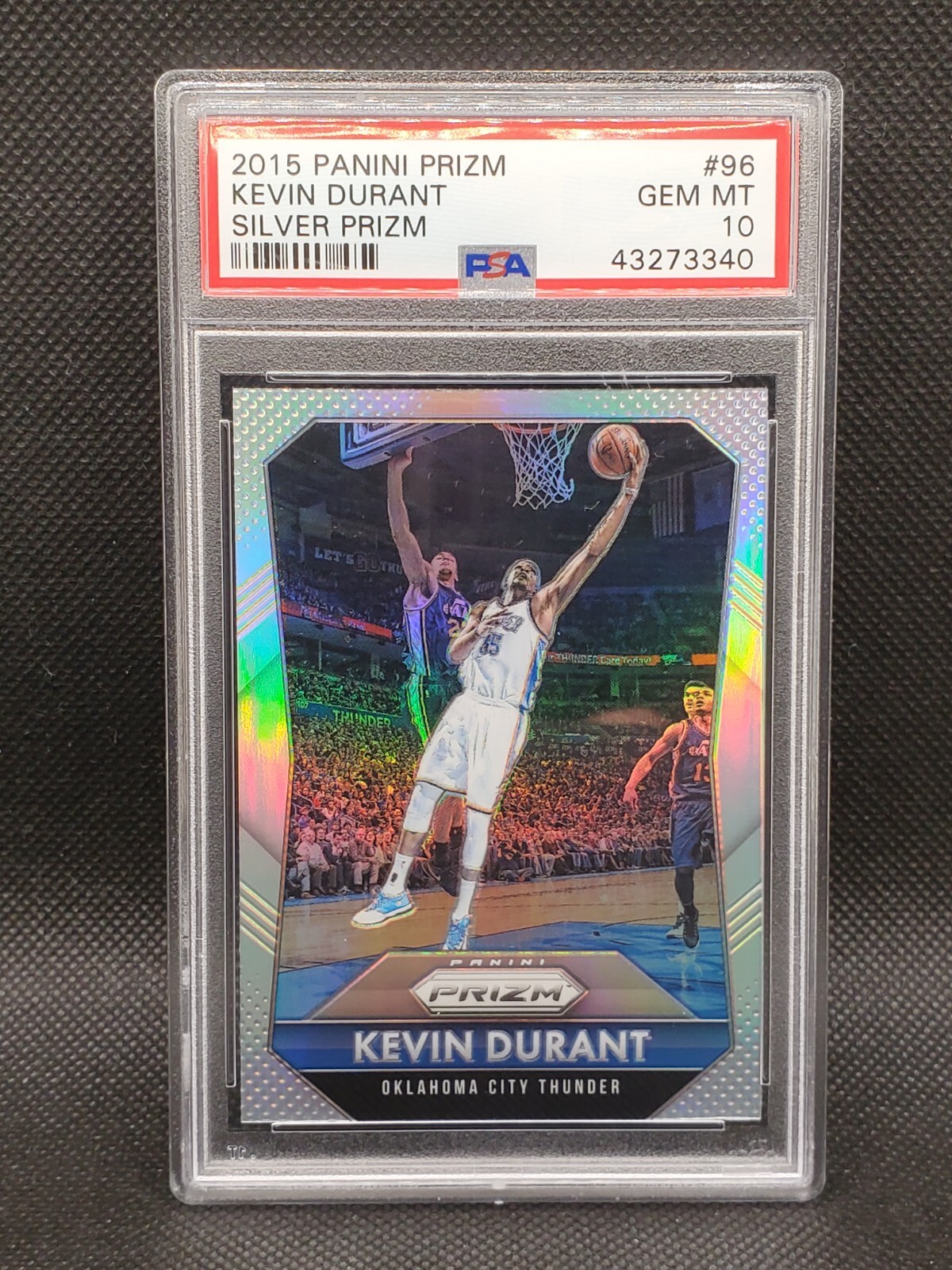 2015-16 Panini Prizm Silver Prizm Kevin Durant PSA 10