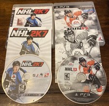 NHL 2K7 & NHL 13 Hockey Lot PS3 Games Complete - Tested - Works Great