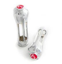 Battistinis Harley Wireframe Grips FBW Chrome For All Electronic Throttles
