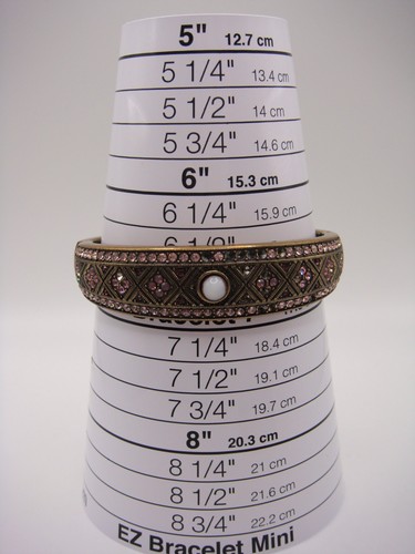 LOT OF TWO HEIDI DAUS CLAMPER BANGLE BRACELETS PINK LAVENDER RHINESTONES ESTATE - Picture 7 of 16