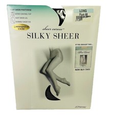 JCPenney Silky Sheer Caress Nylon Pantyhose Long Plum 68 Limited Edition Color